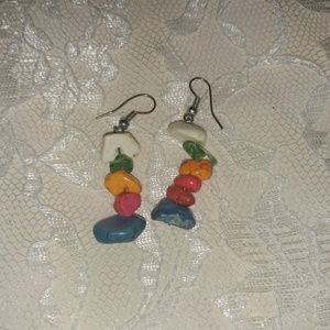 Super Cute Colored Stone Earrings